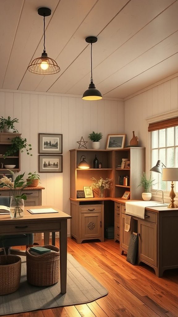 48 Farmhouse Home Office Inspiration Ideas for a Cozy Workspace - Work ...